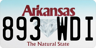 AR license plate 893WDI
