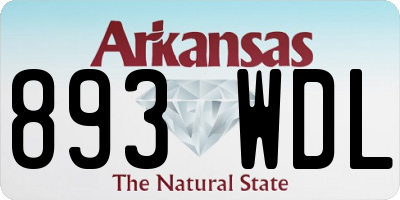 AR license plate 893WDL