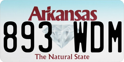 AR license plate 893WDM