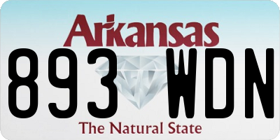 AR license plate 893WDN