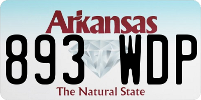 AR license plate 893WDP