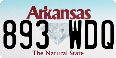AR license plate 893WDQ