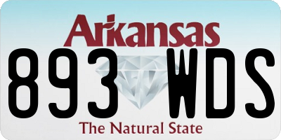 AR license plate 893WDS