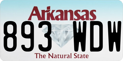 AR license plate 893WDW