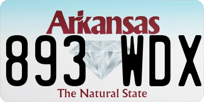 AR license plate 893WDX