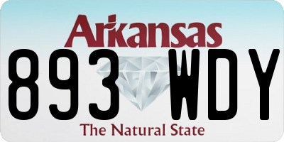 AR license plate 893WDY