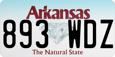 AR license plate 893WDZ