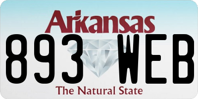 AR license plate 893WEB
