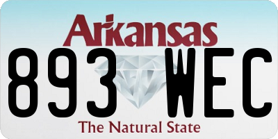 AR license plate 893WEC