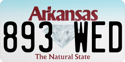 AR license plate 893WED