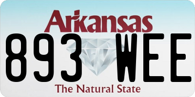 AR license plate 893WEE