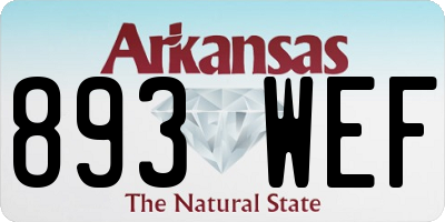 AR license plate 893WEF
