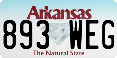 AR license plate 893WEG