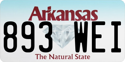 AR license plate 893WEI