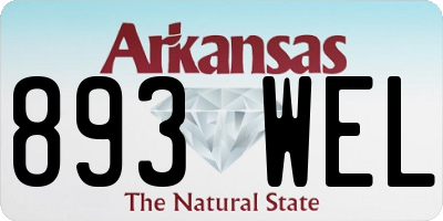 AR license plate 893WEL