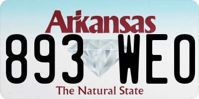 AR license plate 893WEO