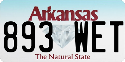 AR license plate 893WET
