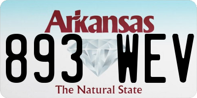 AR license plate 893WEV