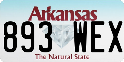 AR license plate 893WEX