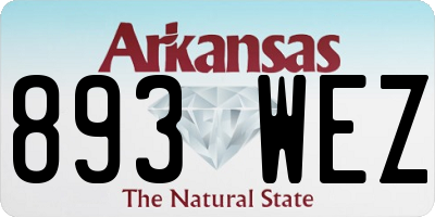 AR license plate 893WEZ