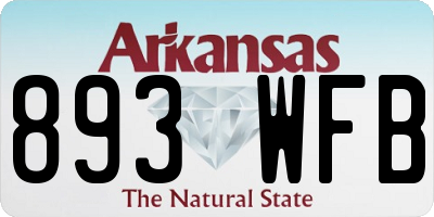 AR license plate 893WFB