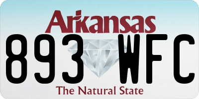 AR license plate 893WFC