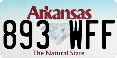 AR license plate 893WFF