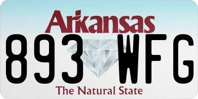 AR license plate 893WFG