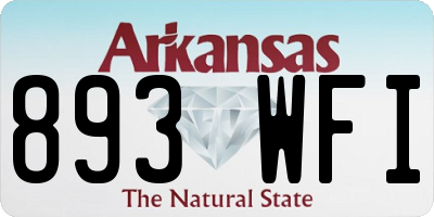 AR license plate 893WFI