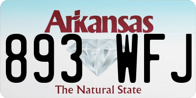 AR license plate 893WFJ