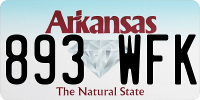 AR license plate 893WFK