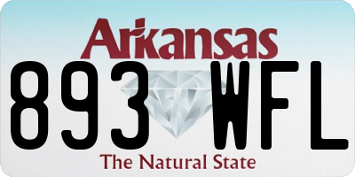 AR license plate 893WFL