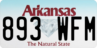 AR license plate 893WFM