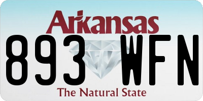 AR license plate 893WFN