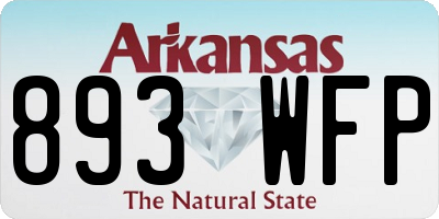 AR license plate 893WFP
