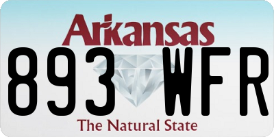 AR license plate 893WFR