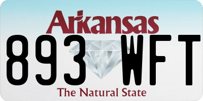 AR license plate 893WFT