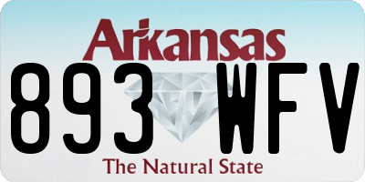 AR license plate 893WFV