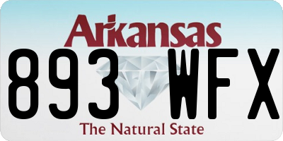 AR license plate 893WFX
