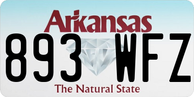 AR license plate 893WFZ