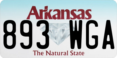AR license plate 893WGA