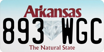 AR license plate 893WGC