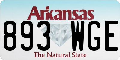 AR license plate 893WGE