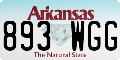 AR license plate 893WGG