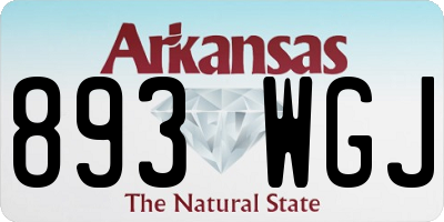 AR license plate 893WGJ