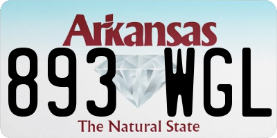 AR license plate 893WGL