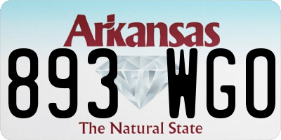 AR license plate 893WGO