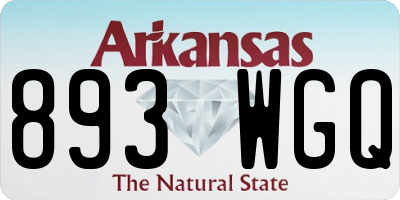 AR license plate 893WGQ
