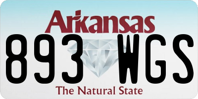 AR license plate 893WGS