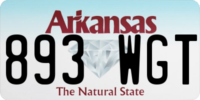 AR license plate 893WGT